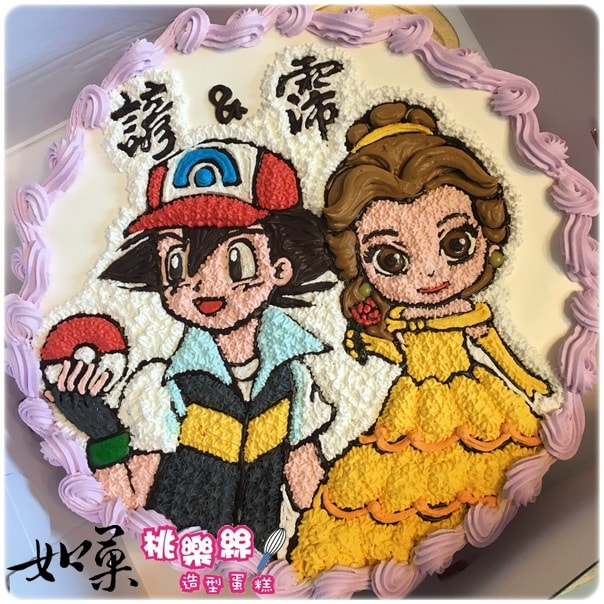 貝兒公主造型蛋糕_k393,Princess cake customized_k393