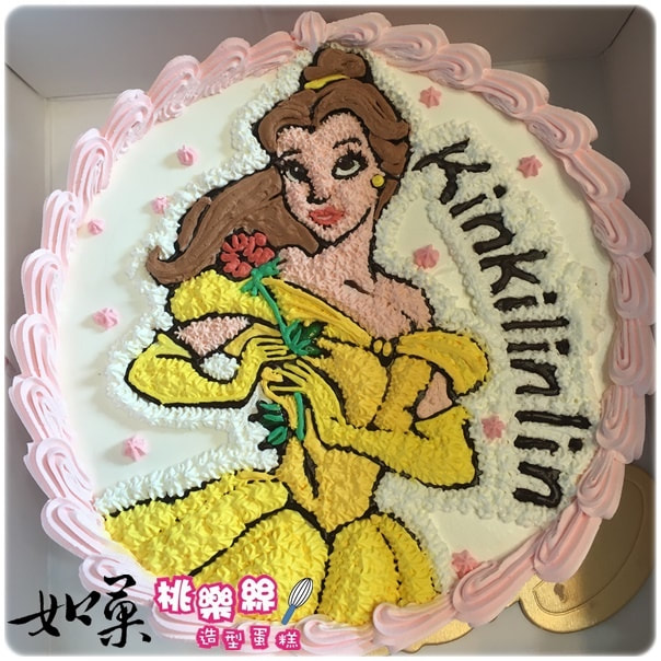 貝兒公主造型蛋糕_194,Belle cake _194