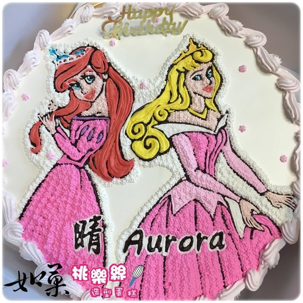 迪士尼公主造型蛋糕_K352,disney princess cake_K352