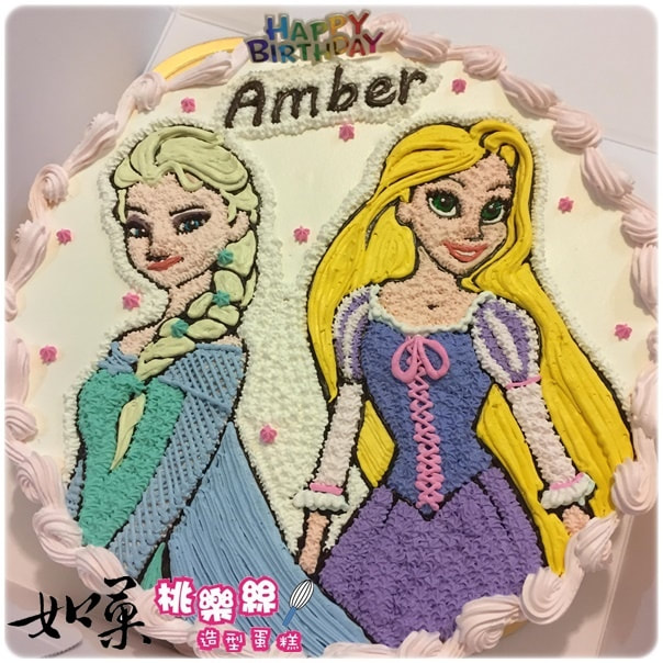 迪士尼公主造型蛋糕_K323,disney princess cake_K323