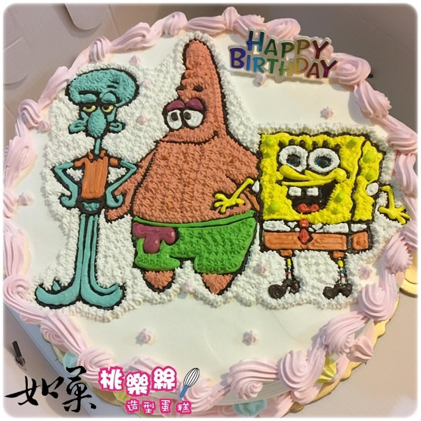 海綿寶寶造型蛋糕_K211, SpongeBob SquarePants cake_K211