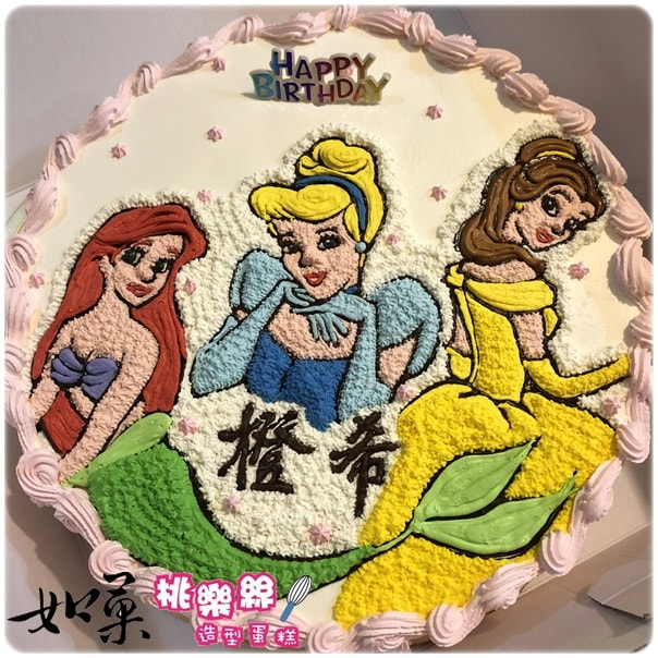 迪士尼公主造型蛋糕_K439,disney princess cake_K439