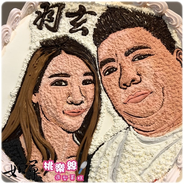 人像造型蛋糕_107, lover portrait cake customised_107