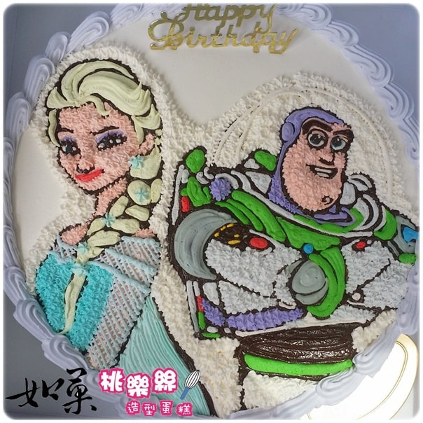 艾莎公主客製蛋糕_K314,elsa Princess cake customized_K314