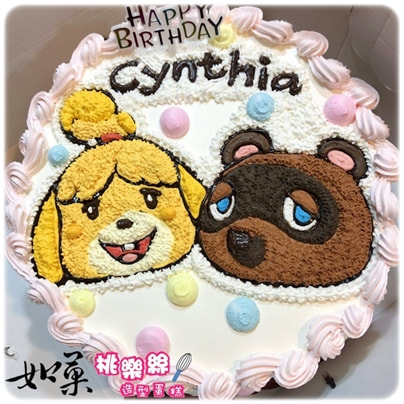 狸克蛋糕,西施惠蛋糕,動物森友會蛋糕, Isabelle Animal Crossing Cake, Animal Crossing Cake, Tom Nook Cake