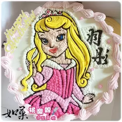 睡美人蛋糕,奧蘿拉蛋糕,迪士尼公主蛋糕, Sleeping Beauty Cake, Aurora Cake, Disney Princess Cake