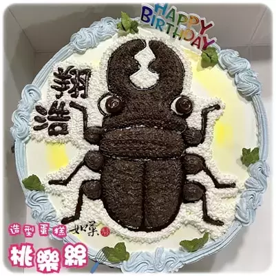 甲蟲蛋糕,甲蟲生日蛋糕,甲蟲造型蛋糕,甲蟲卡通蛋糕,昆蟲蛋糕, Beetle Cake, beetle Birthday Cake, Coleoptera Cake, Coleoptera Birthday Cake