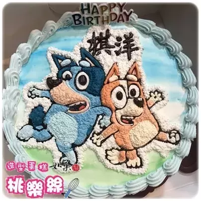 妙妙犬布麗蛋糕,妙妙犬布麗造型蛋糕,妙妙犬布麗卡通蛋糕,妙妙犬布麗生日蛋糕, Bluey Cake, Bluey Birthday Cake
