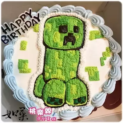 苦力怕 蛋糕,苦力怕 造型 蛋糕,苦力怕 生日 蛋糕,創世神 蛋糕,創世神 造型 蛋糕,創世神 遊戲 蛋糕, Creeper Cake, Minecraft Cake