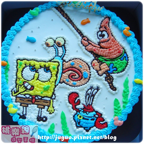 海綿寶寶造型蛋糕_K205, SpongeBob SquarePants cake_K205