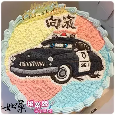 汽車總動員警長蛋糕,汽車總動員蛋糕,汽車總動員造型蛋糕,汽車總動員卡通蛋糕, Disney Cars Cake, Sheriff Cake