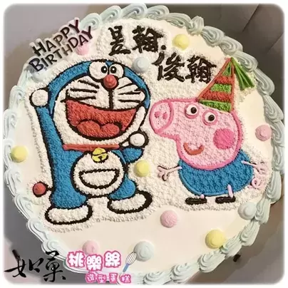 哆啦a夢蛋糕,叮噹蛋糕,小叮噹蛋糕,機器貓蛋糕,喬治蛋糕,喬治豬蛋糕, Doraemon Cake, George Cake, George Pig Cake