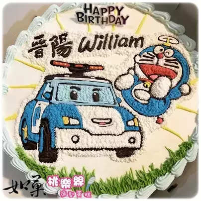 哆啦a夢蛋糕,波力蛋糕,叮噹蛋糕,波力救援小英雄蛋糕,小叮噹蛋糕,機器貓蛋糕, Doraemon Cake, Poli Cake, Robocar Poli Cake