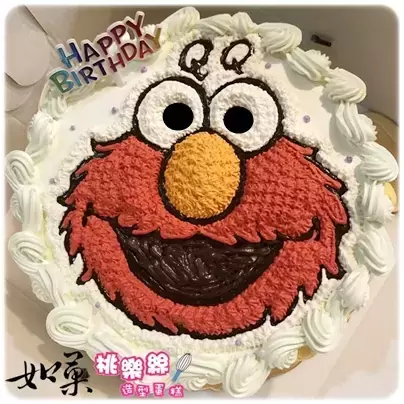 艾蒙蛋糕,艾蒙生日蛋糕,艾蒙卡通蛋糕,艾蒙造型蛋糕,芝蔴街蛋糕, Elmo Cake, Sesame Street Cake, Elmo Birthday Cake, Sesame Street Birthday Cake