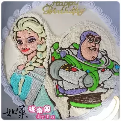 艾莎蛋糕, Elsa蛋糕,冰雪奇緣蛋糕,迪士尼公主蛋糕,巴斯光年蛋糕, Elsa Cake, Buzz Cake, Frozen Cake, Disney Princess Cake, Buzz Cake, Buzz Lightyear Cake
