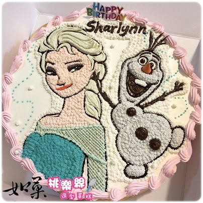 艾莎蛋糕, Elsa蛋糕,艾莎公主蛋糕,雪寶蛋糕,冰雪奇緣蛋糕,迪士尼公主蛋糕, Elsa Cake, Olaf Cake, Frozen Cake, Disney Princess Cake