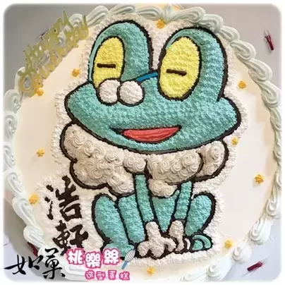呱呱泡蛙 蛋糕,寶可夢 蛋糕,呱呱泡蛙 造型 蛋糕,寶可夢 造型 蛋糕,寶可夢 生日 蛋糕,寶可夢 卡通 蛋糕, Froakie  Cake, Pokemon Cake, Pokémon Cake