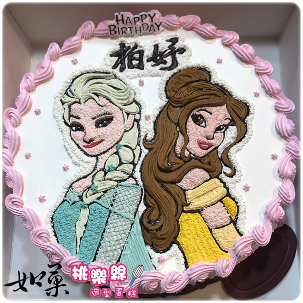 迪士尼公主造型蛋糕_K321,disney princess cake_K321
