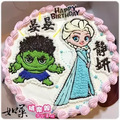 浩克 蛋糕,浩克 造型 蛋糕,浩克 生日 蛋糕,浩克 卡通 蛋糕,漫威 英雄 蛋糕,艾莎 蛋糕,Elsa 蛋糕,Hulk Cake,Marvel Cake,Elsa Cake