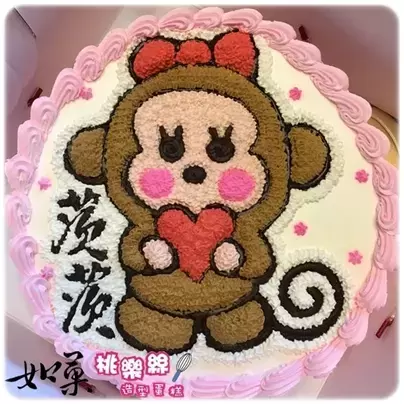 猴子 蛋糕,猴子 造型 蛋糕,猴子 生日 蛋糕,猴子 卡通 蛋糕, Monkey Cake