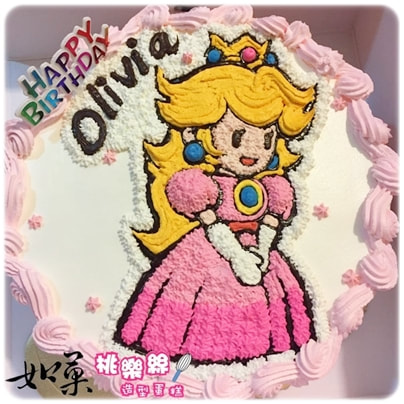 碧姬公主蛋糕,碧姬公主生日蛋糕,碧姬公主造型蛋糕,碧姬公主客製化蛋糕,碧姬公主卡通蛋糕, Princess Peach Cake, Princess Peach Birthday Cake
