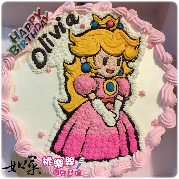 碧姬公主造型蛋糕,碧姬公主生日蛋糕,碧姬公主卡通蛋糕,碧姬公主客製化蛋糕, Princess Peach Cake, Princess Peach Birthday Cake
