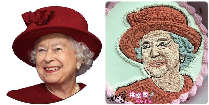 人像造型蛋糕 英國女王,造型蛋糕 英國女王,客製化蛋糕 英國女王, Queen Elizabeth cake, Custom Queen Elizabeth Cake