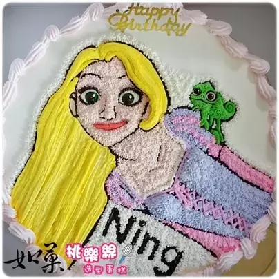 長髮公主蛋糕,樂佩蛋糕,公主蛋糕,公主生日蛋糕,迪士尼公主蛋糕, Rapunzel Cake, Rapunzel Birthday Cake, Disney Princess Cake