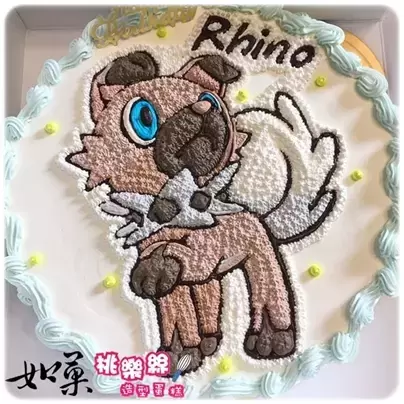 岩狗狗蛋糕,寶可夢蛋糕,岩狗狗造型蛋糕,寶可夢造型蛋糕,岩狗狗卡通蛋糕,寶可夢卡通蛋糕, Rockruff Cake, Pokemon Cake, Pokémon Cake