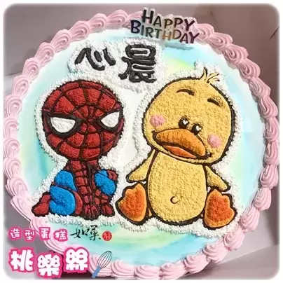 蜘蛛人蛋糕,蜘蛛人造型蛋糕,漫威蛋糕,漫威英雄蛋糕,超級英雄蛋糕, Spider Man Cake, Marvel Cake, Superhero cake, Rubber Duck Cake