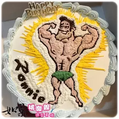 猛男 蛋糕,猛男 造型 蛋糕,猛男 生日 蛋糕,猛男 卡通 蛋糕, Sports Beefcake Cake, Sports Cake, Sports Birthday Cake