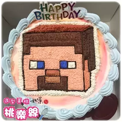 創世神蛋糕,創世神造型蛋糕,創世神生日蛋糕,創世神遊戲蛋糕,史帝夫蛋糕,創世神史帝夫蛋糕, Steve Minecraft Cake, Minecraft Cake